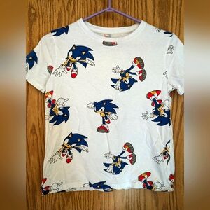 SONIC THE HEDGEHOG Youth Size Large (10-12) White T-Shirt
